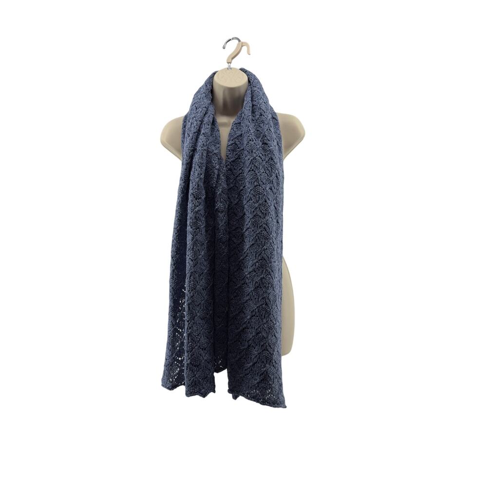 Blarney Finola Wrap Blue Denim Knit One Size Fits Most NEW
